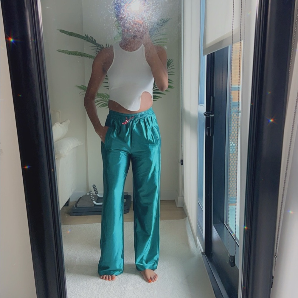 Micas Green silk pants